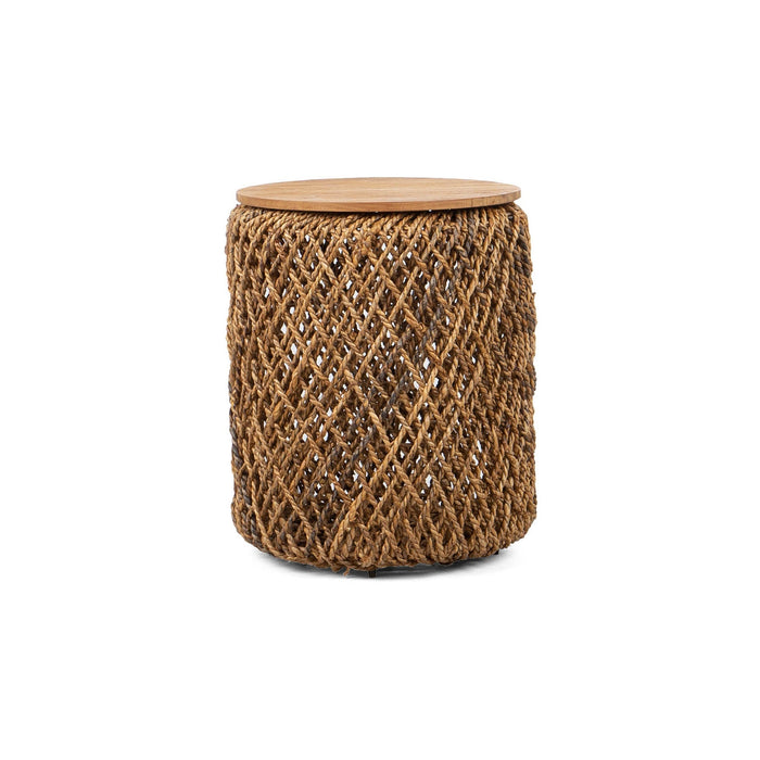 Rattan Storage Side Table - Large
