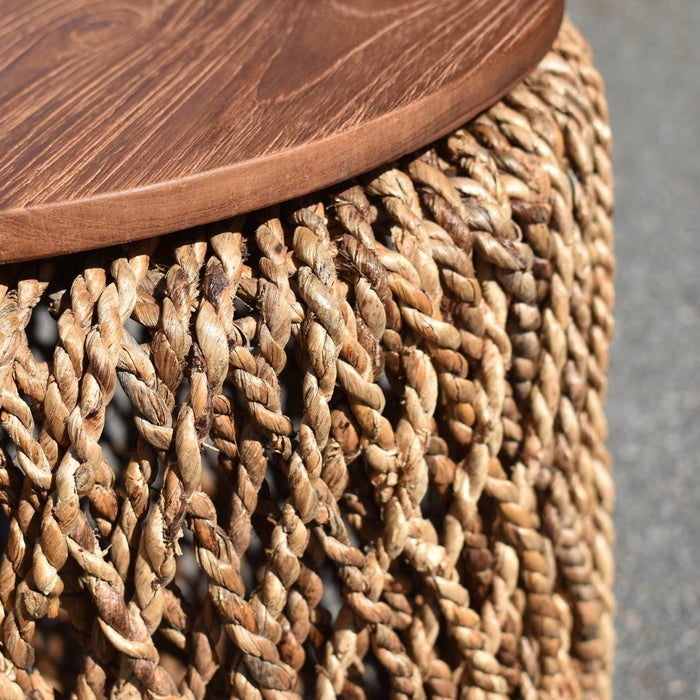 Rattan Storage Side Table - Large