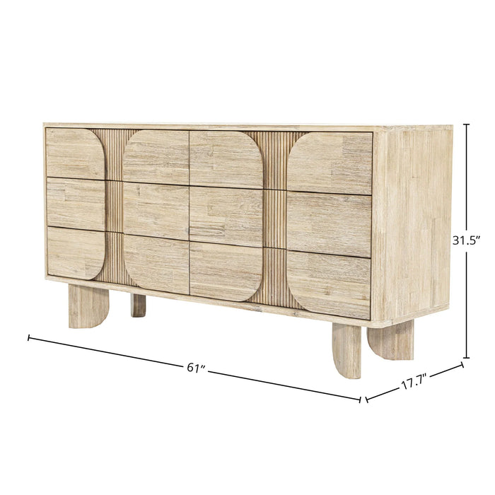 Sage 6 Drawer Dresser