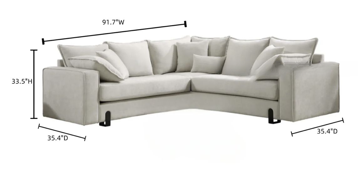 Vexis Sectional Sofa Beige-zoom-3