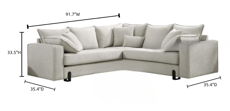 Vexis Sectional Sofa Beige-zoom-