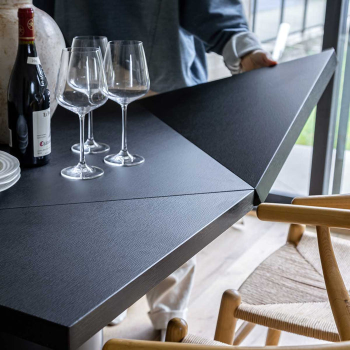 Square-Up Extension Dining Table - Black