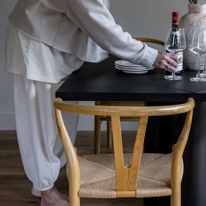 Square-Up Extension Dining Table - Black