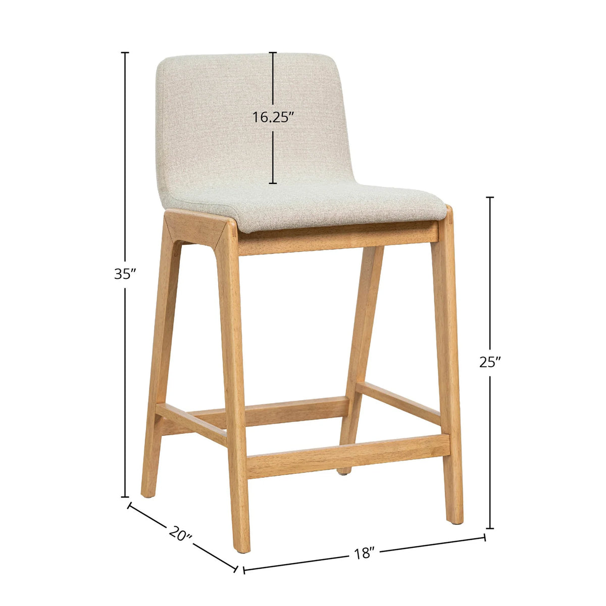 Nola Counter Stool - Beige-zoom-8