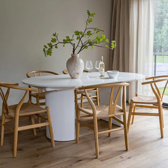 Oval Nest Dining Table - White Base