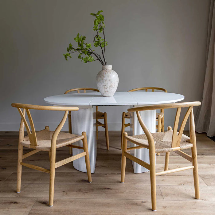 Oval Nest Dining Table - White Base