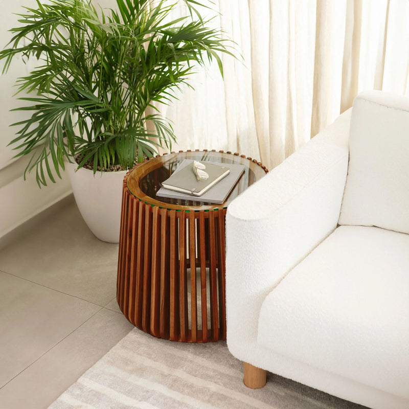 Sora Side Table -  Brown-zoom-