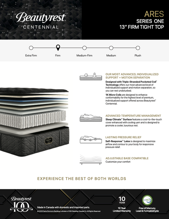 Beautyrest Centennial Ares Firm Mattress - King