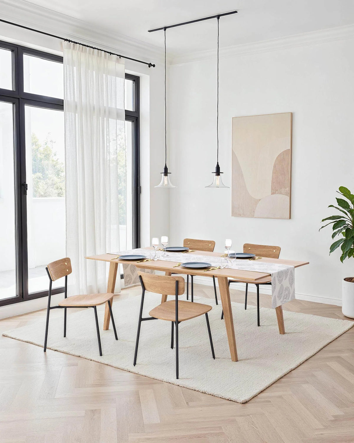 Terra Small Dining Bench W/ Brass