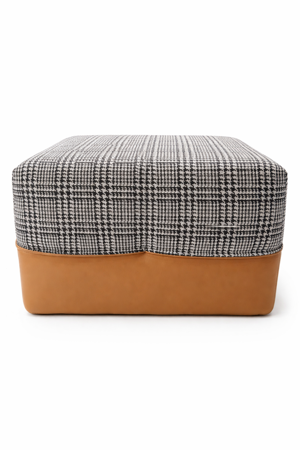 Tango Pouf Caramel Base Houndstooth Top-1