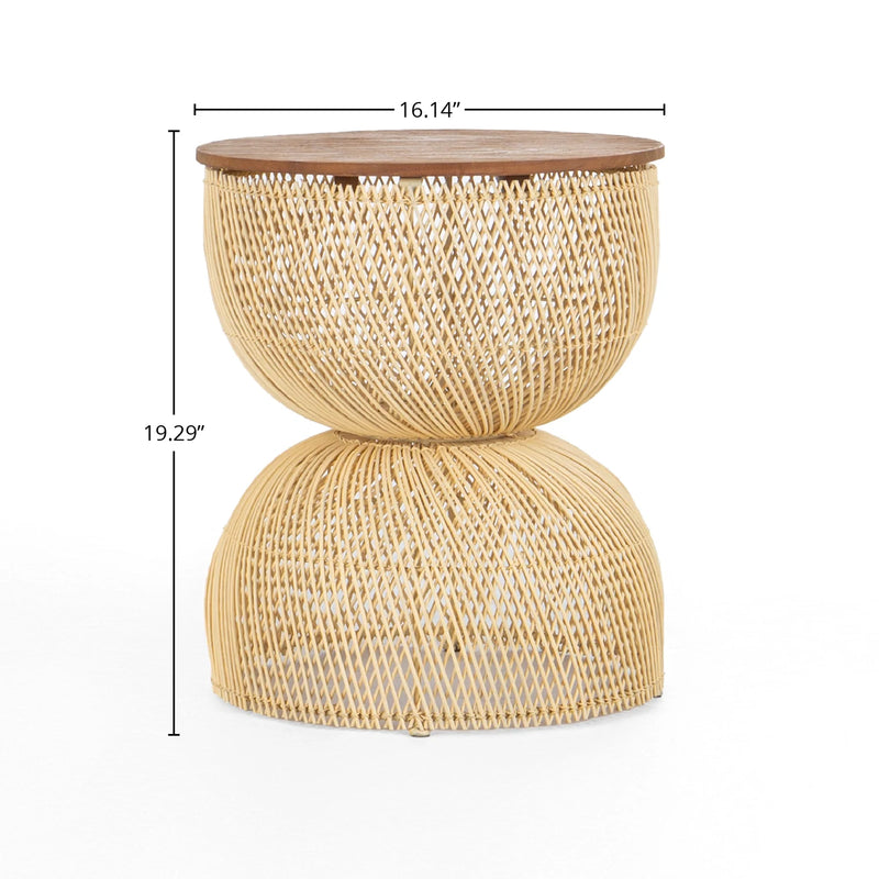 Java Side Table - Beige-zoom-