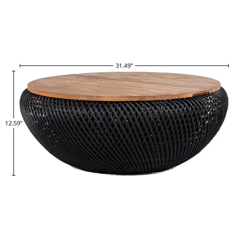 Java Storage Coffee Table - Black-zoom-