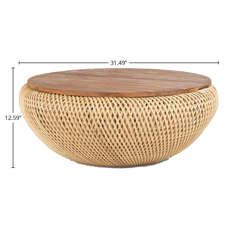 Java Storage Coffee Table - Beige-zoom-