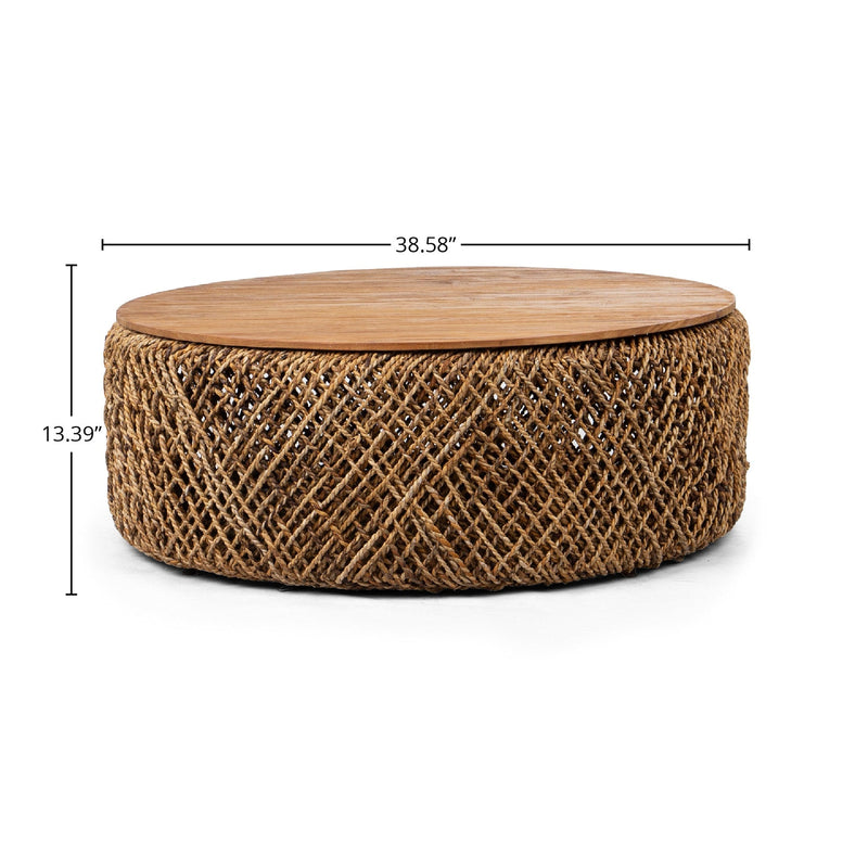 Rattan Storage Coffee Table-zoom-