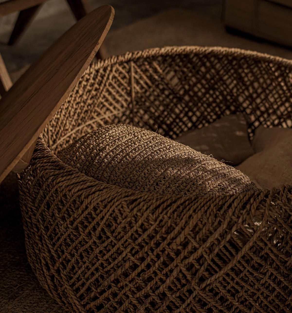 Rattan Storage Coffee Table-14