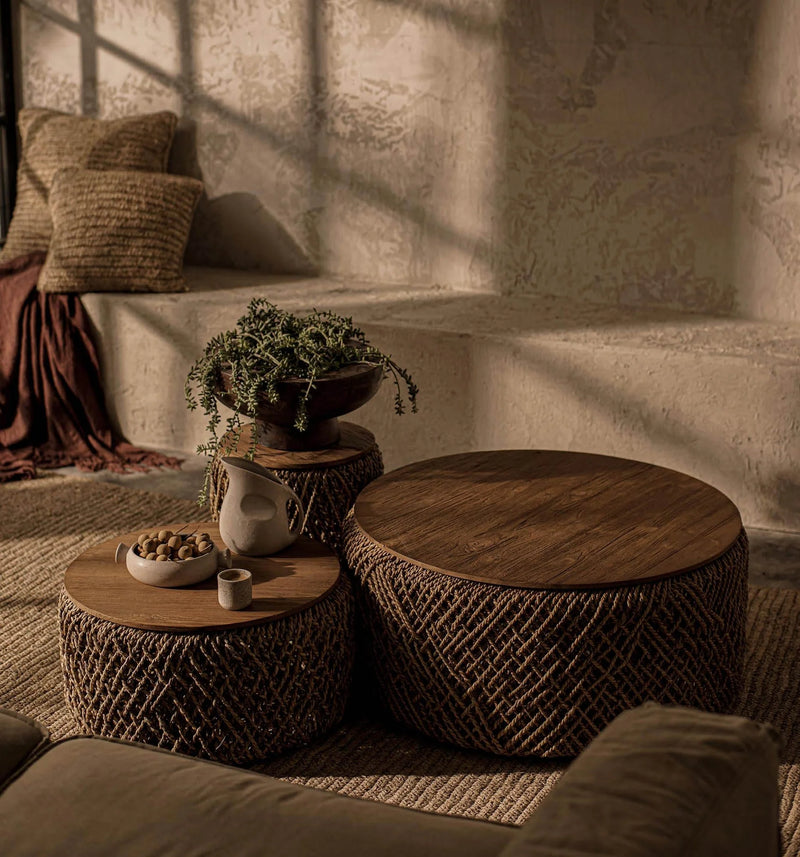 Rattan Storage Coffee Table-zoom-