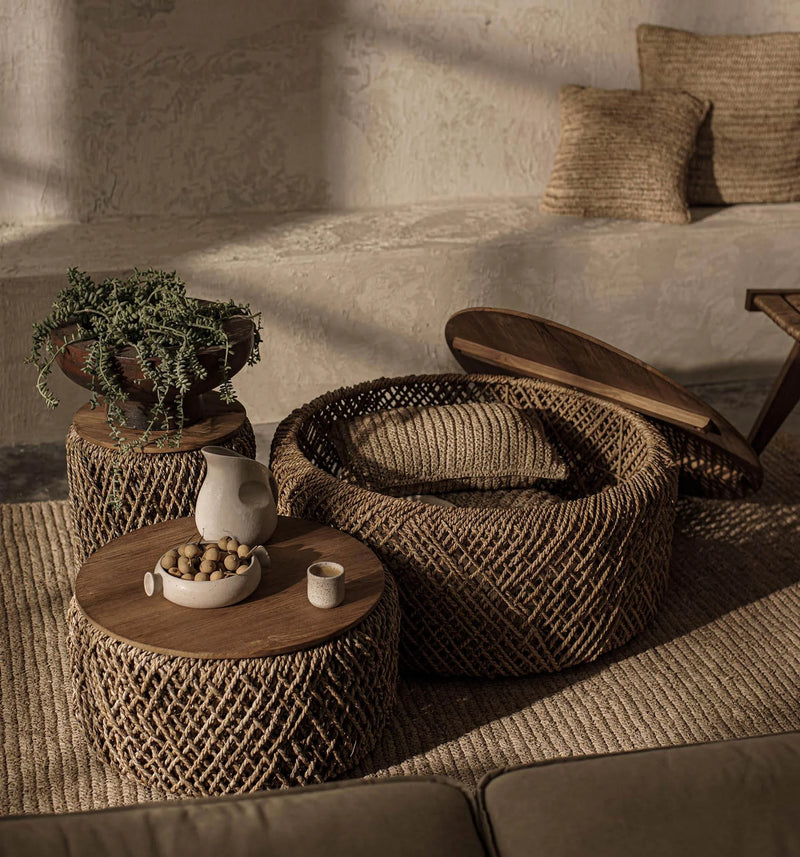 Rattan Storage Coffee Table-zoom-