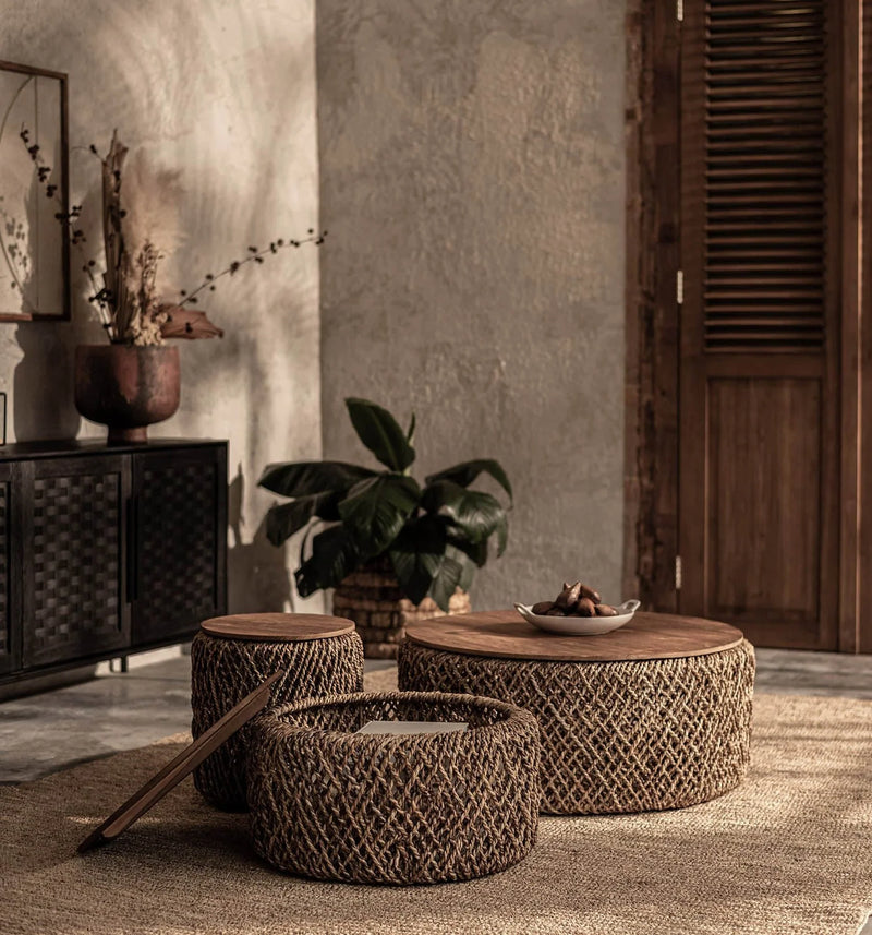 Rattan Storage Coffee Table-zoom-