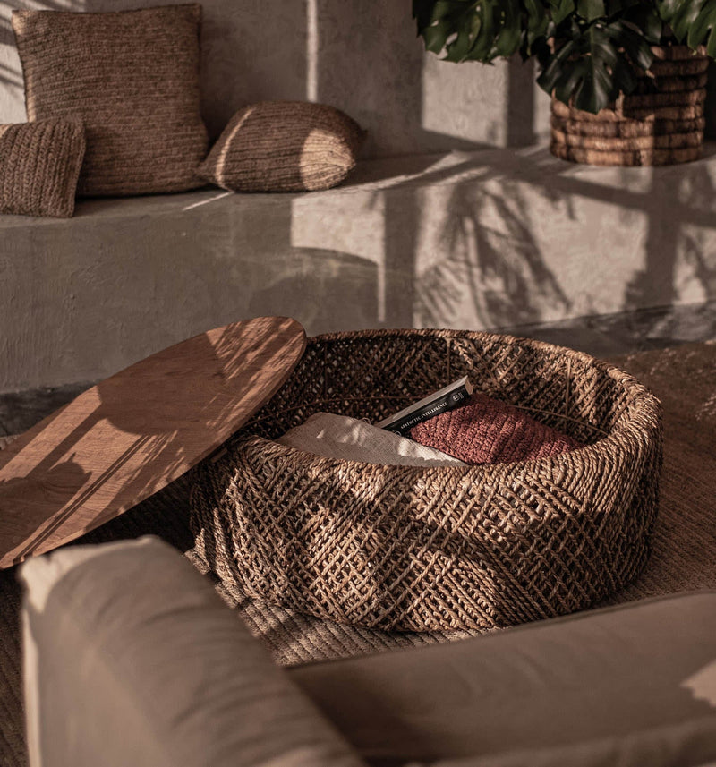 Rattan Storage Coffee Table-zoom-