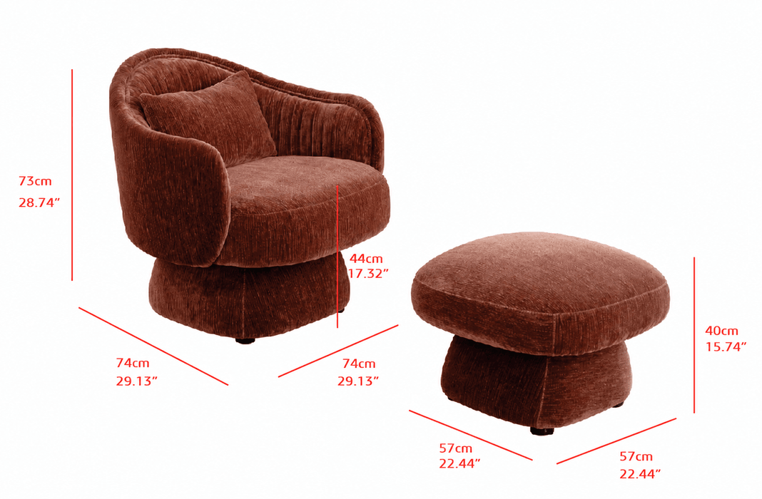 Belina Accent Chair & Stool