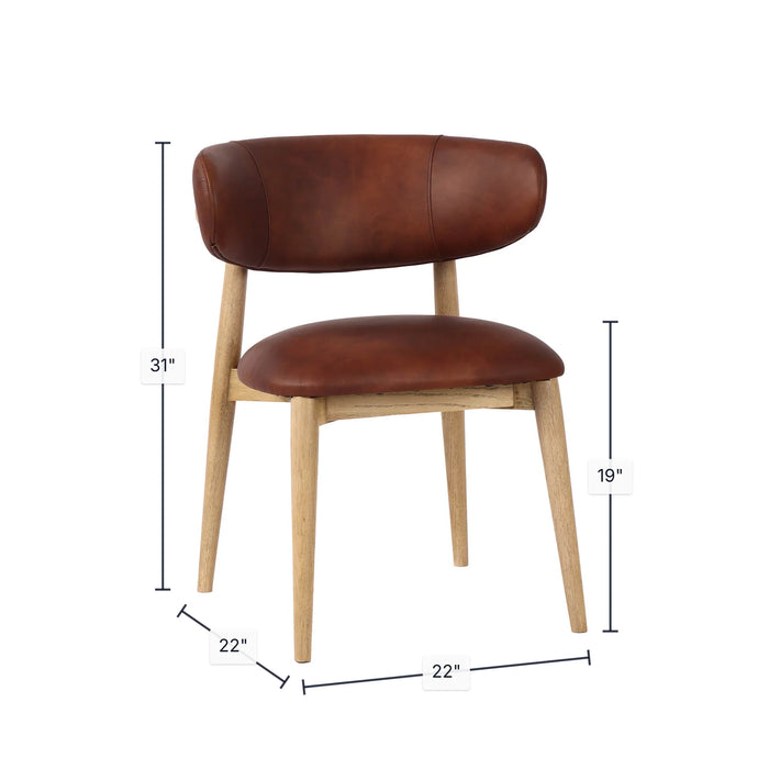 Tate Dining Chair - Brown