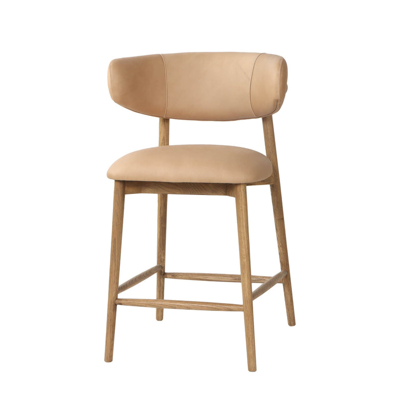 Tate Counter Stool - Beige-zoom-