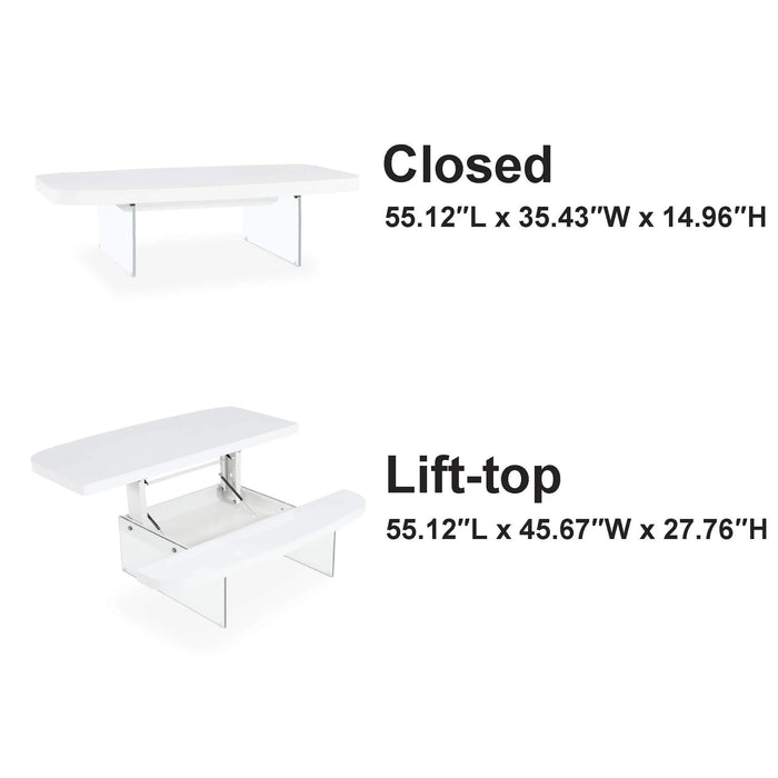 Lift Coffee Table - White