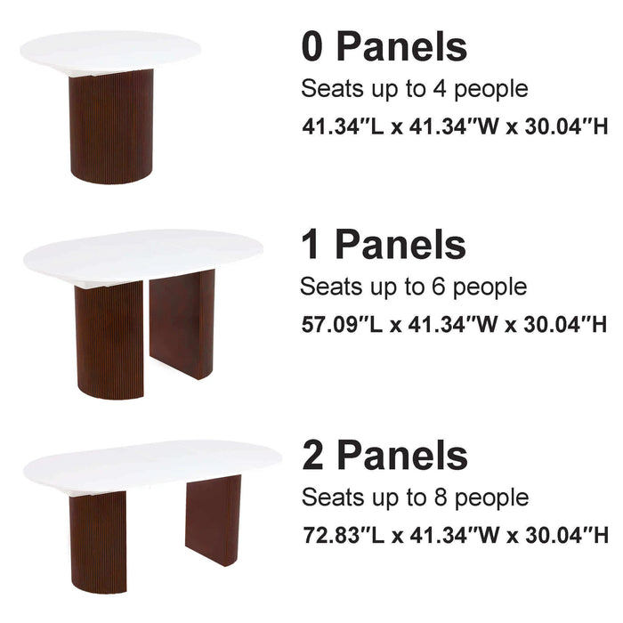 Oval Nest Dining Table - Brown Base