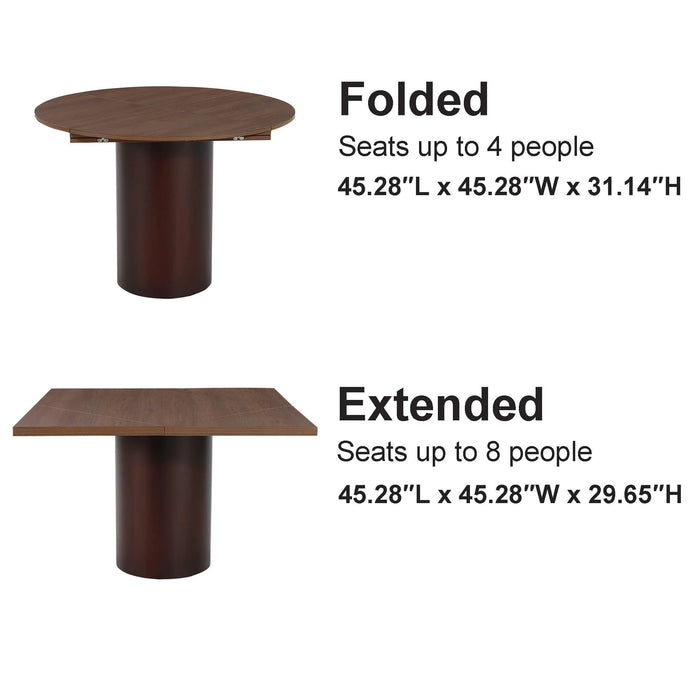Square-Up Extension Dining Table - Walnut