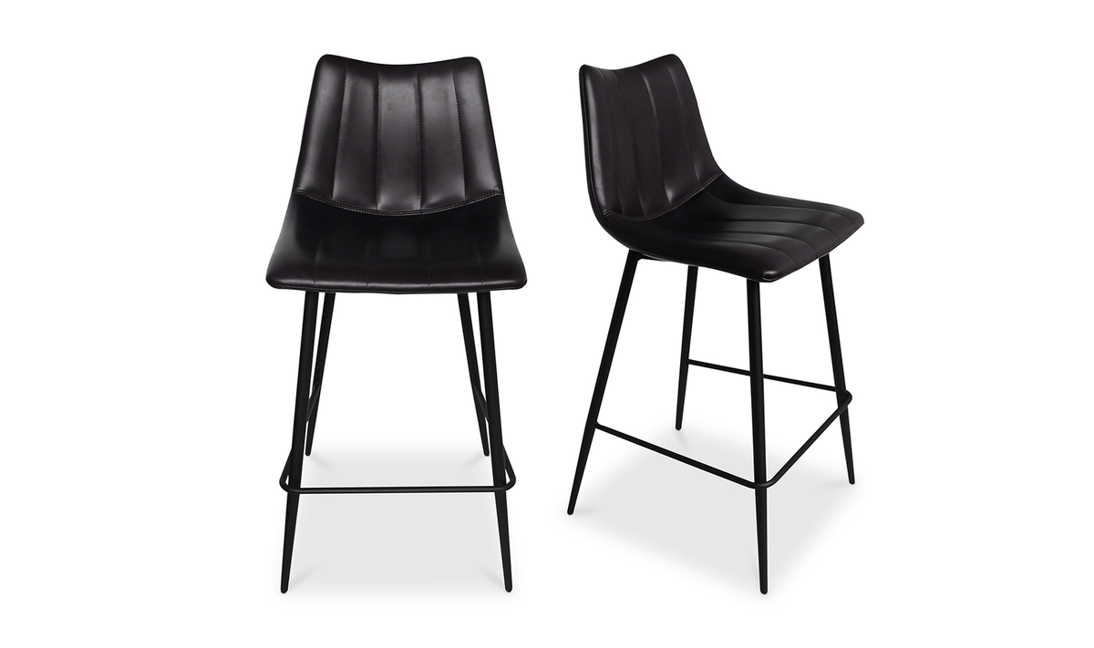 Alibi Counter Stool Matte Black - Set Of Two-zoom-7